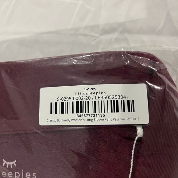 Little Sleepies Classic Burgundy long sleeves and pants Pajama Set - Picture 3 of 3
